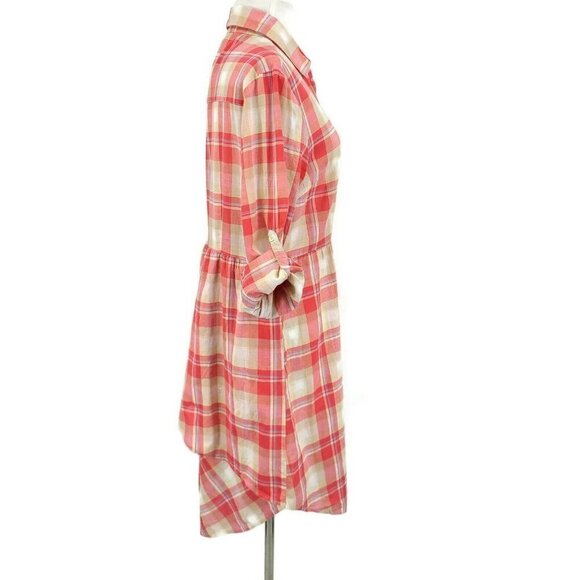 New Isabella Sinclair Plaid Shirt Dress Small - Picture 3 of 6